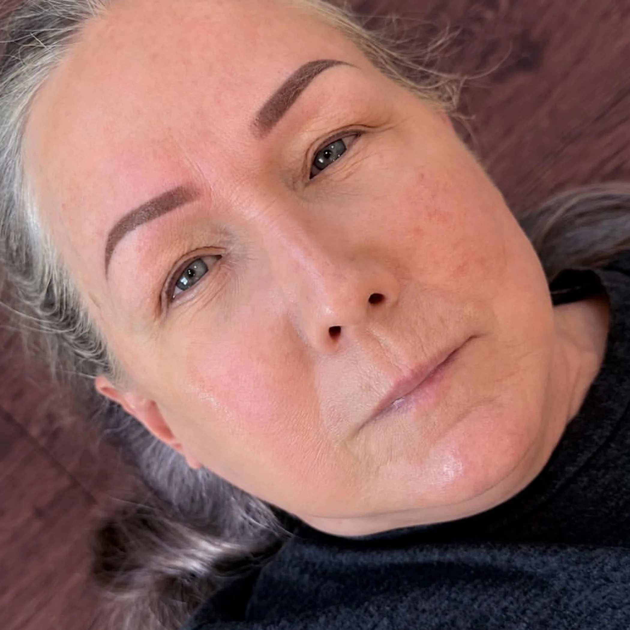 permanent makeup brows close-up