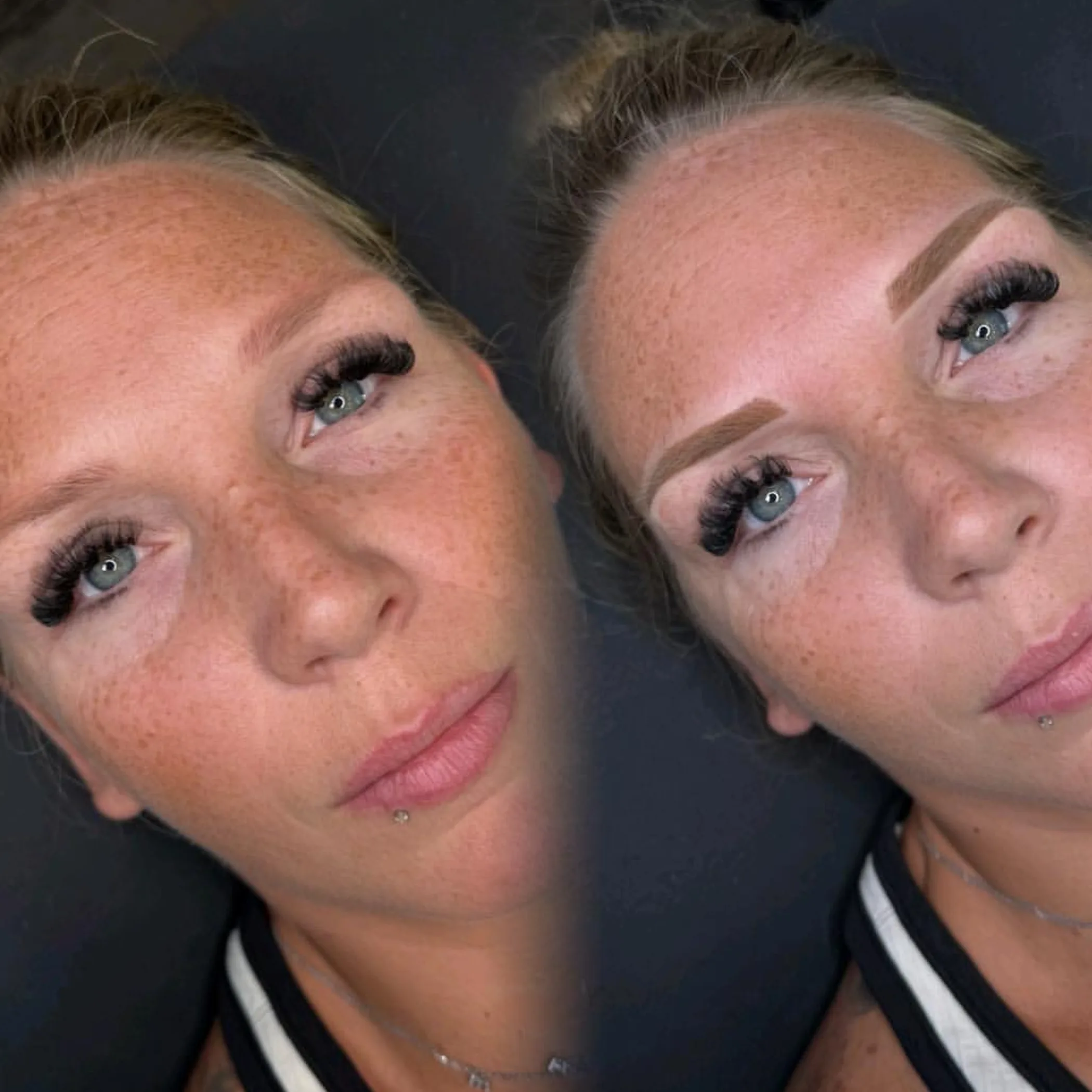 defined permanent makeup brows